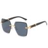 Frameless Sunglasses, Trendy Box Sunglasses Women'S Gradual Change Of Color Glasses
