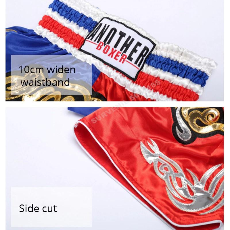 Шорты для тайского бокса, штаны высшего качества для борьбы, кикбоксинга, ММА, для мужчин и женщин, детские с вышивкой, оборудование для тренировок по боксу, боевым искусствам