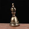 Old Bronze Bell Decorate Non-deforming Finely Build Decorative Compact Antique Brass Pendant for Living Room