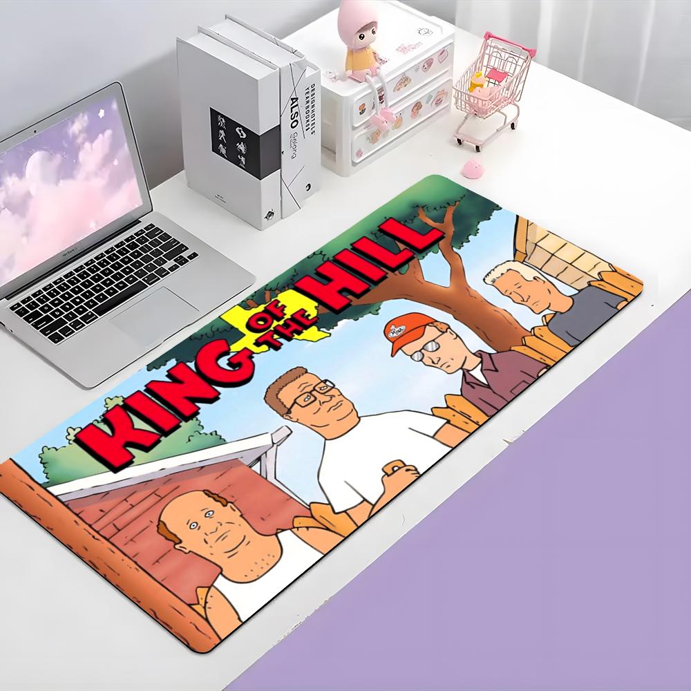 Funny Relaxing Cartoon KKing Of The Hill Mouse Pad Large Gaming Mousepad With Thick Stitched Edge NonSlip Desk Mat