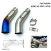 REALZION Motorcycle Slip-On System Middle Link Pipe Exhaust Section Connect For Suzuki GSR750 GSR 750 2011-2018 2017 2016