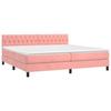 Maison Exclusive - Sommier à lattes de lit avec matelas et LED Rose 200x200 cm