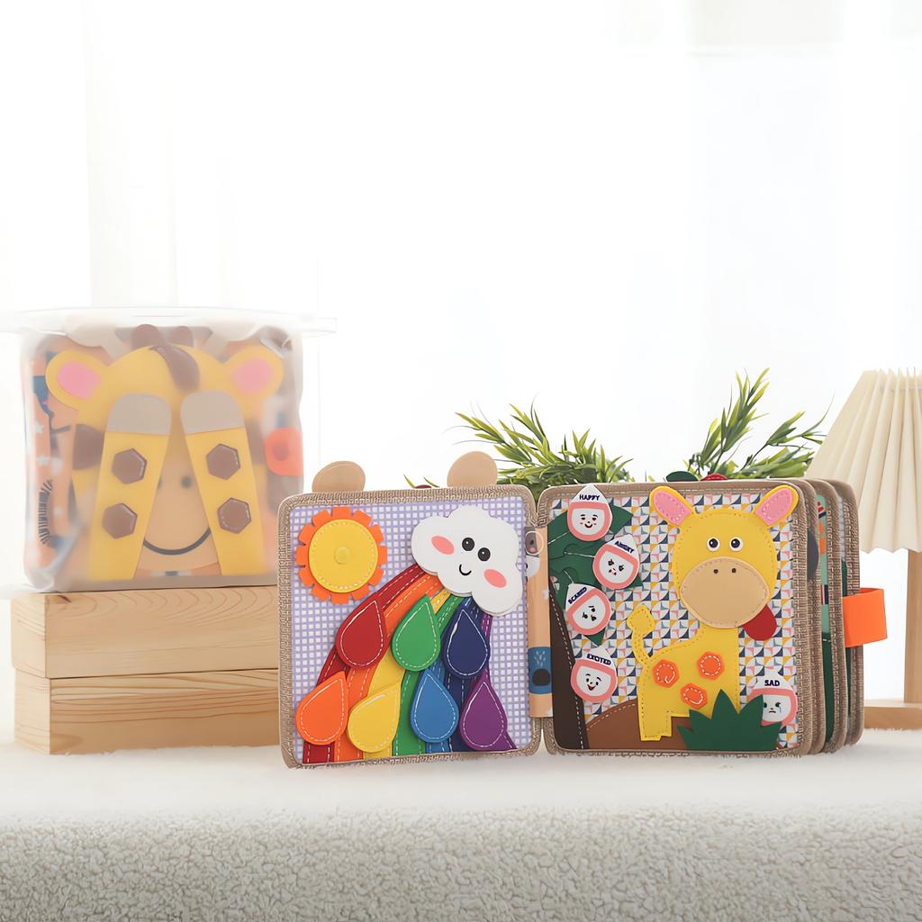 Montessori Toy Busy Book Children Shape Toy Fine Infant Early Color Cognitive Educational Toys Learning Basic Life Skills Toys