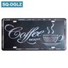 [SQ-DGLZ] Hot Coffee License Plate Store Bar Wall Decoration Tin Sign Vintage Metal Sign Home Decor Painting Plaques Art Poster