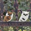 1Pc Figurines New Year Miniatures Table Decorations Plush Mini Simulation Ornaments Artificial Owl Fake Animal