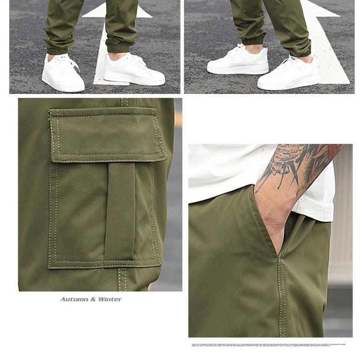 2025 Повседневные брюки карго с кулиской и множеством карманов