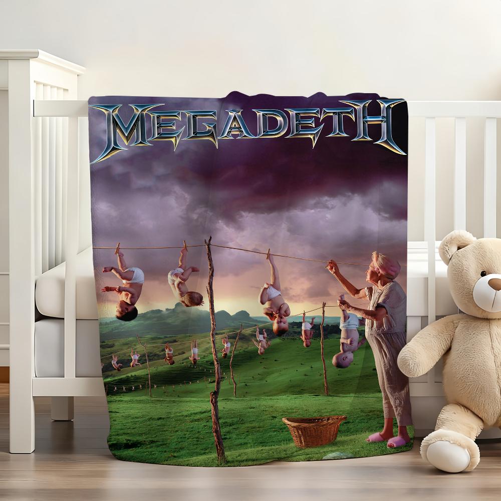 Плед M-Megadeth-S Мягкий и приятный для кожи Для дивана Кровати Дневного сна Покрывало Всесезонное Одеяло
