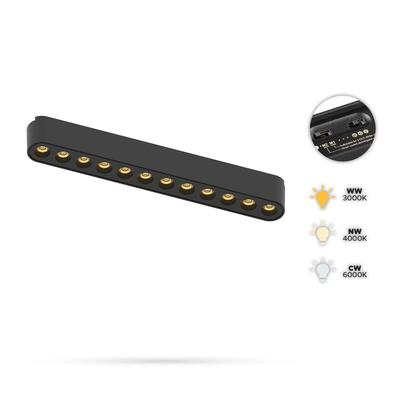 Grille 12W T12 Linear Spotlight for SLIM TRACK and FiberFLEX Tracks 24VDC 3CCT 3000K, 4000K, 6000K