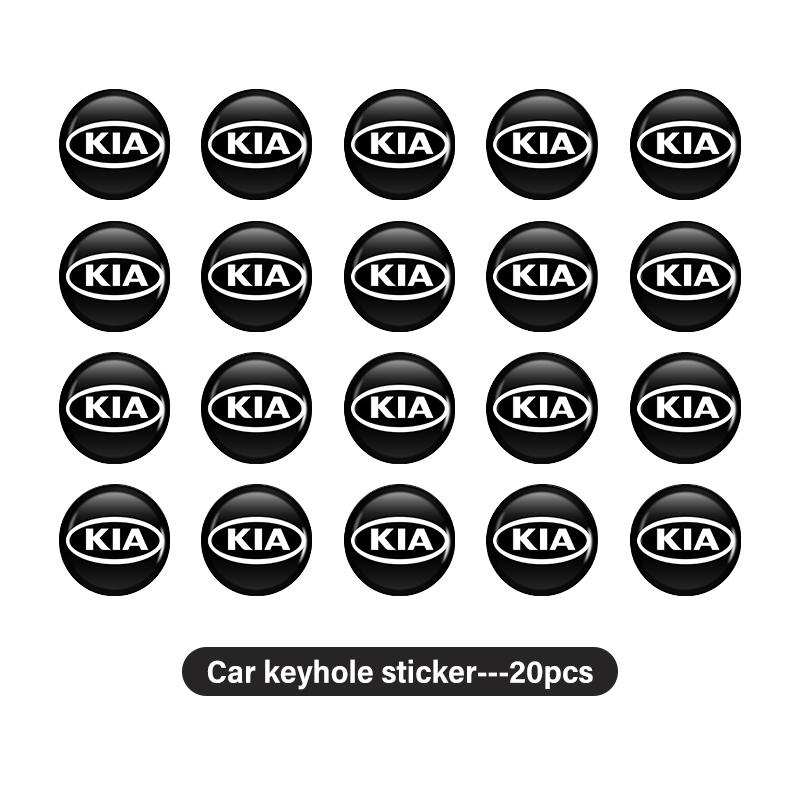 AVZZMC1 8pcs Car Keyhole Sticker Anti Block Protective Cover Non Destructive For KIA Cerato Soul Venga Forte Spectra Sedona Niro Cadenza