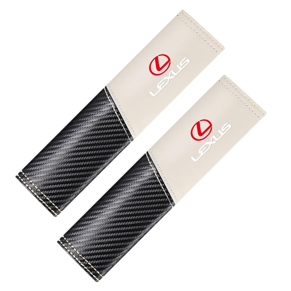 Leather Car Seat Safety Belts Shoulder Cover Suede Soft Pad Accessories For Lexus LS LC IS350 ES300h ES300 IS250 GX460 NX350h RX