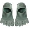 Men's Summer Thin Cotton Five-Finger Socks - Sweat-Absorbent, Non-Slip, Low-Cut, Invisible Mesh Toe Socks