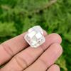 Сделка на День Благодарения Кольцо-солитер из камня Солнечный камень сияющего зеленого цвета Серебро 925 пробы