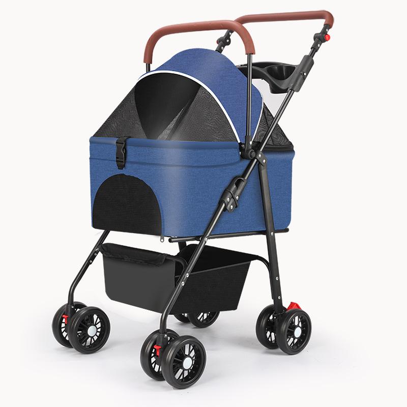 Foldable Pet Stroller for Dogs and Cats - Cross-Border Export