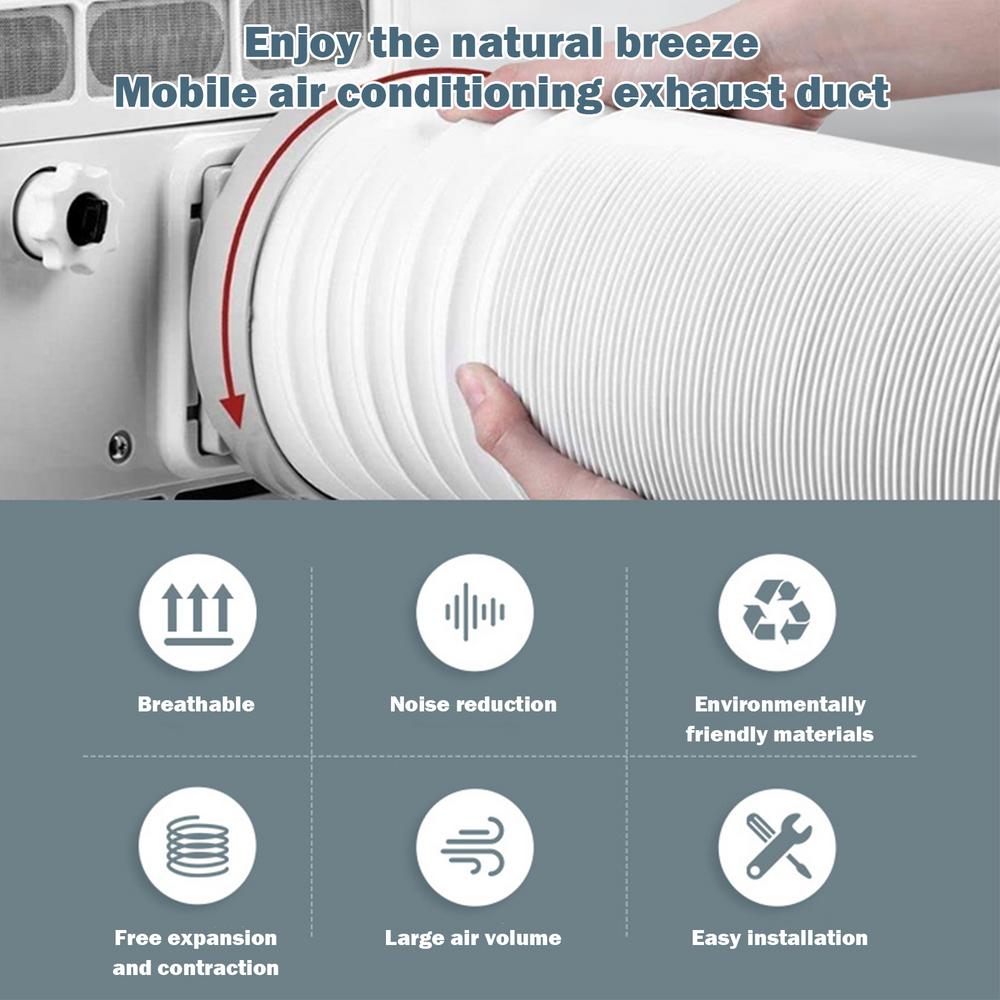 Air Conditioner Hose 5.1/5.9 Inch Diameter Exhaust Hose For Portable Air Conditioner Exhaust Hose For Portable AC Vent
