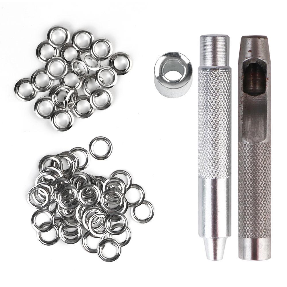 3 установочных инструмента Медный люверс Воздушный люверс Люверсы Брезентовое кольцо Пряжка 1 комплект с коробкой 100 шт. 10 мм Металлические пряжки