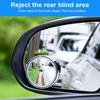 2 шт. Автомобильное зеркало заднего вида для слепых зон, широкоугольный объектив, регулируемый на 360 градусов, безрамное, выпуклое боковое вспомогательное зеркало, автозапчасти