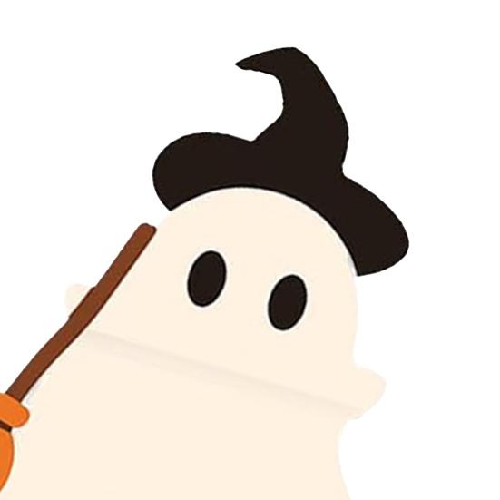 Halloween Ghost Phone Buddy Cute Stick-On Ghost Phone Topper Peel-and-Stick Mini Phone Figures Surprise Toy for All Phones Desk Decor