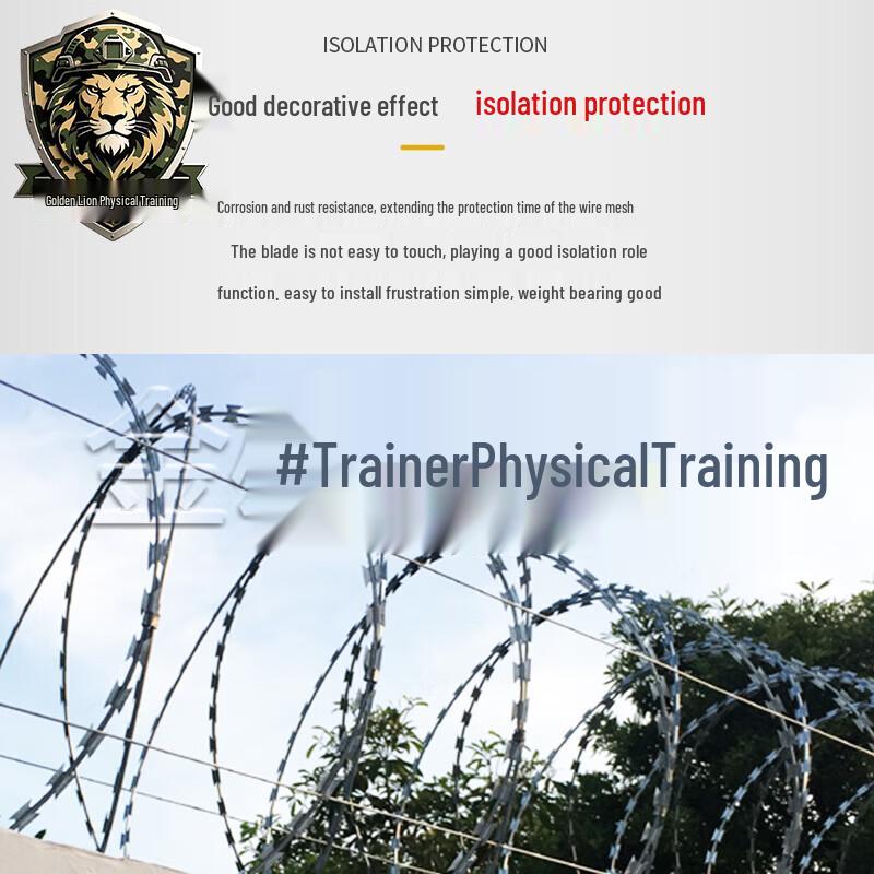 Heavy-Duty Blade Barbed Wire Security Fencing