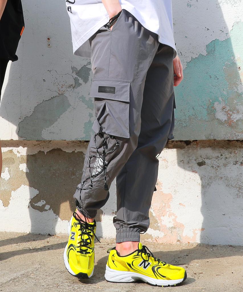 BAUST Logo String Active Cargo Pocket Jogger Pants [Gray]
