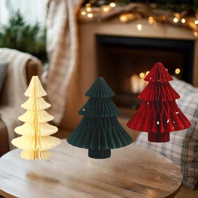 Большое елочное украшение 3D сотовый шар складная бумажная елка Navidad украшения настольный подвесной рождественский декор