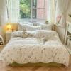 Princess Style Bed Four-piece Set Pure Cotton Pure Cotton Small Fresh Bed Sheet Single Quilt Cover Dormitory Three-piece Set Duvet Cover