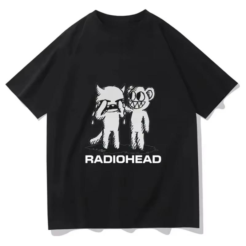 Radiohead T-Shirts Indie Rock Band Anime T-Shirt Letnia M?ska Koszulka Z Wysokiej Jako?ci Popularnej Bawe?ny Women's Clothing