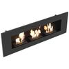 Wall Mounted Bioethanol Fireplace DELTA3 TÜV Black