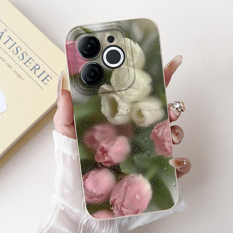 For Itel A80 Beautiful Bow Rose Painting Phone Case For Itel A80 A671L A671LC Shockproof Soft Silicone Cases