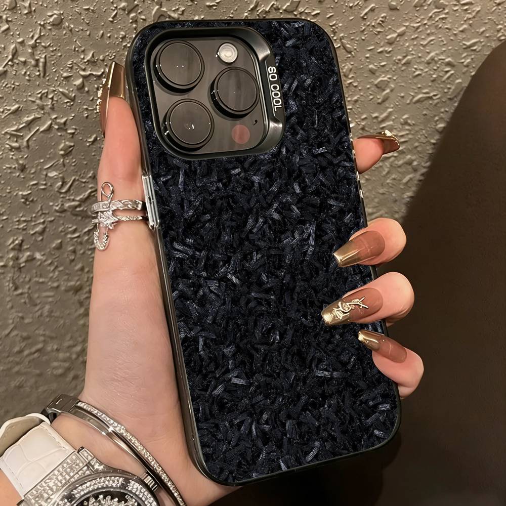 Чехол для телефона Fundas-t из кованого карбона для iPhone 17,16,15,14,13,12,11 Plus,Pro Max,XS, Цветной серебристо-черный чехол