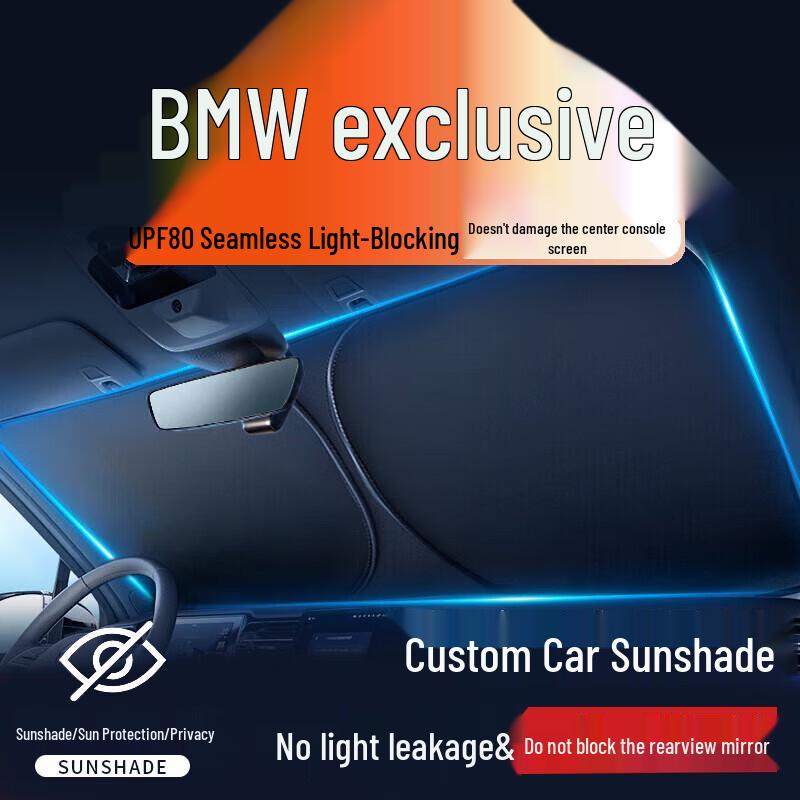 BMW Front Windshield Sunshade Umbrella - Blackout Heat Insulating Visor Curtain