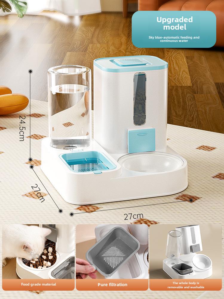 Автоматическая кормушка и поилка для домашних животных с двумя мисками для кошек и собак