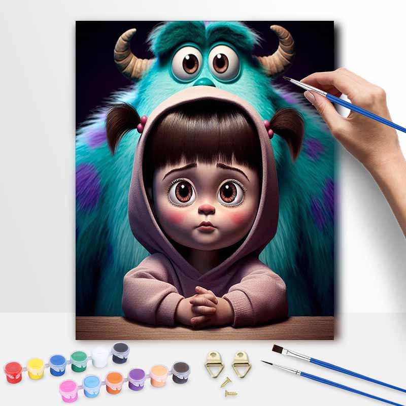 Disney Набор для рисования 'Монстры' Декор для стены в доме и спальне Ручная работа Подарок Художественные поделки Материалы Холст для масляной живописи DIY Картины Набор для веселого декора