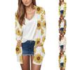 Women's Fashion Loose Casual Pocket Solid Color Long Sleeve Button Cardigan Jacket Tops
