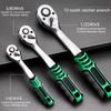 1/4 Inch Ratchet Socket Wrench Set, Mechanical Tool Kit, and Reversible Ratchet Handle with Quick Release and Extension Rod