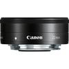 Canon F2 STM prime compatible with mirrorless EF-M22mm wide-angle lens, cameras, black.