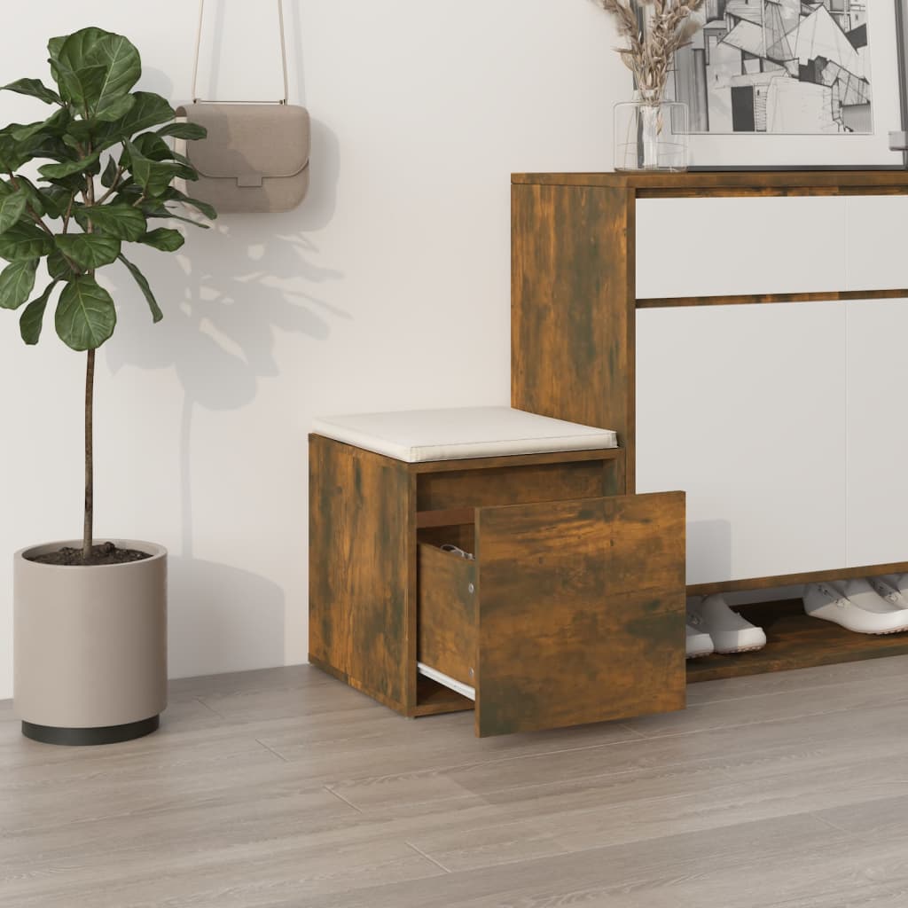 Drawer Box Smoked Oak 40.5 x 40 x 40 cm Engineered Wood