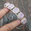Pink Chalcedony Gemstone Handmade 925 Sterling Silver Cuff Jewelry Bangle Adjustable All Size