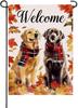 Artofy Welcome Fall Labrador Dog Small Decorative Garden Ag, Autumn Maple Leaves Yard Lawn Outside Decor Pet Owner Lover G UUN