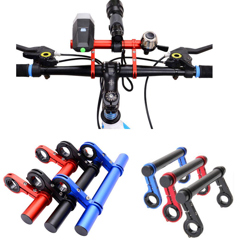 Fashion Lamp Mount Bicycle Double Tube Bracket Bike Handlebar Extender Fiber Aluminum Alloy
