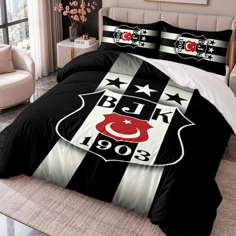 Besiktas 3Pcs Bedding Set Duvet Cover With Two Pillowcases For Bedroom Home Decoration