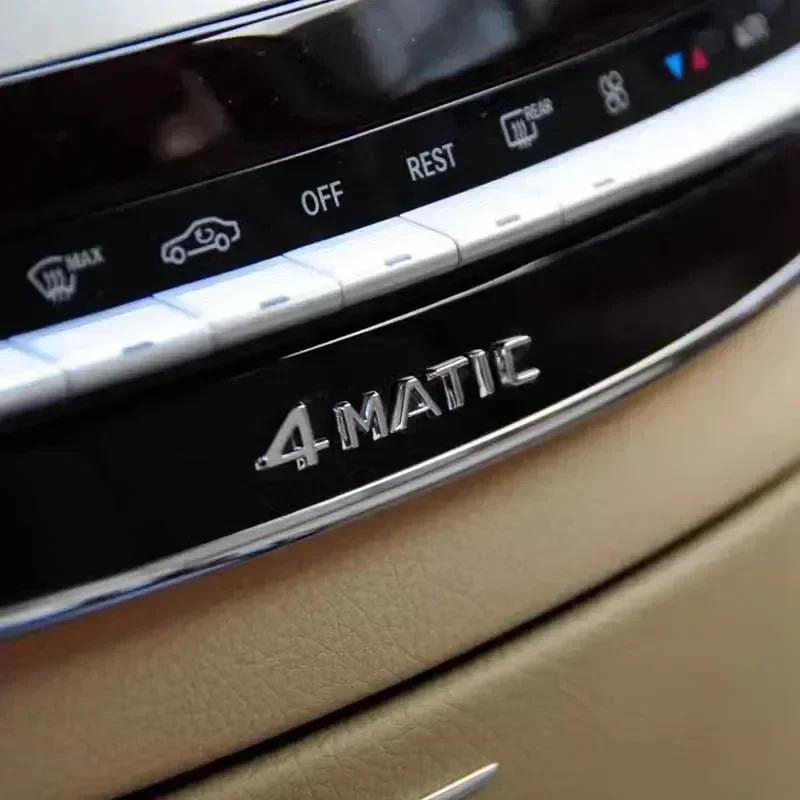 YEW1 MAYBACH 4MATIC AMG TURBO Letter Emblem Badge Interior Center Console Logo Car Styling Accessory 3D Sticker For Mercedes Benz1