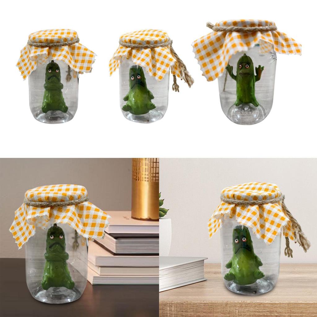 Статуэтка «Соленья в банке» Художественное произведение Смола Фигурка для гостиной Шкаф В помещении