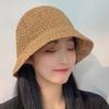 Летняя шляпа-панама однотонная с короткими полями шляпа рыбака дышащая удобная универсальная вязаная соломенная шляпа модный аксессуар
