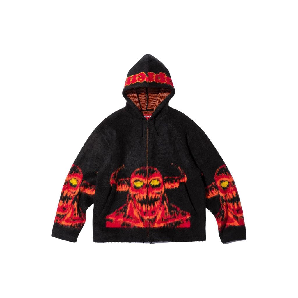 Supreme x Toy Machine Zip Up Hooded Sweater 'Black Red' Men's SUP-SS24-070