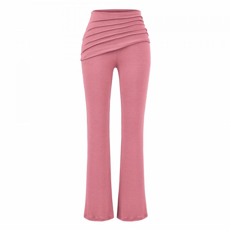 Pure Desire Style Sexy Slim Fit 2-Piece Set Long Sleeve T-Shirt Flare Pants / Midi Skirt Women