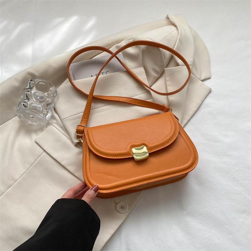 Trendy Simple Fashion Solid Color Shoulder Crossbody Bag For Women 2023 Spring Summer New Stylish Lady Bag