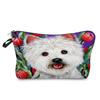 Women Dog Print Cosmetic Bag Toiletries Organize Travel Storage Case 6774