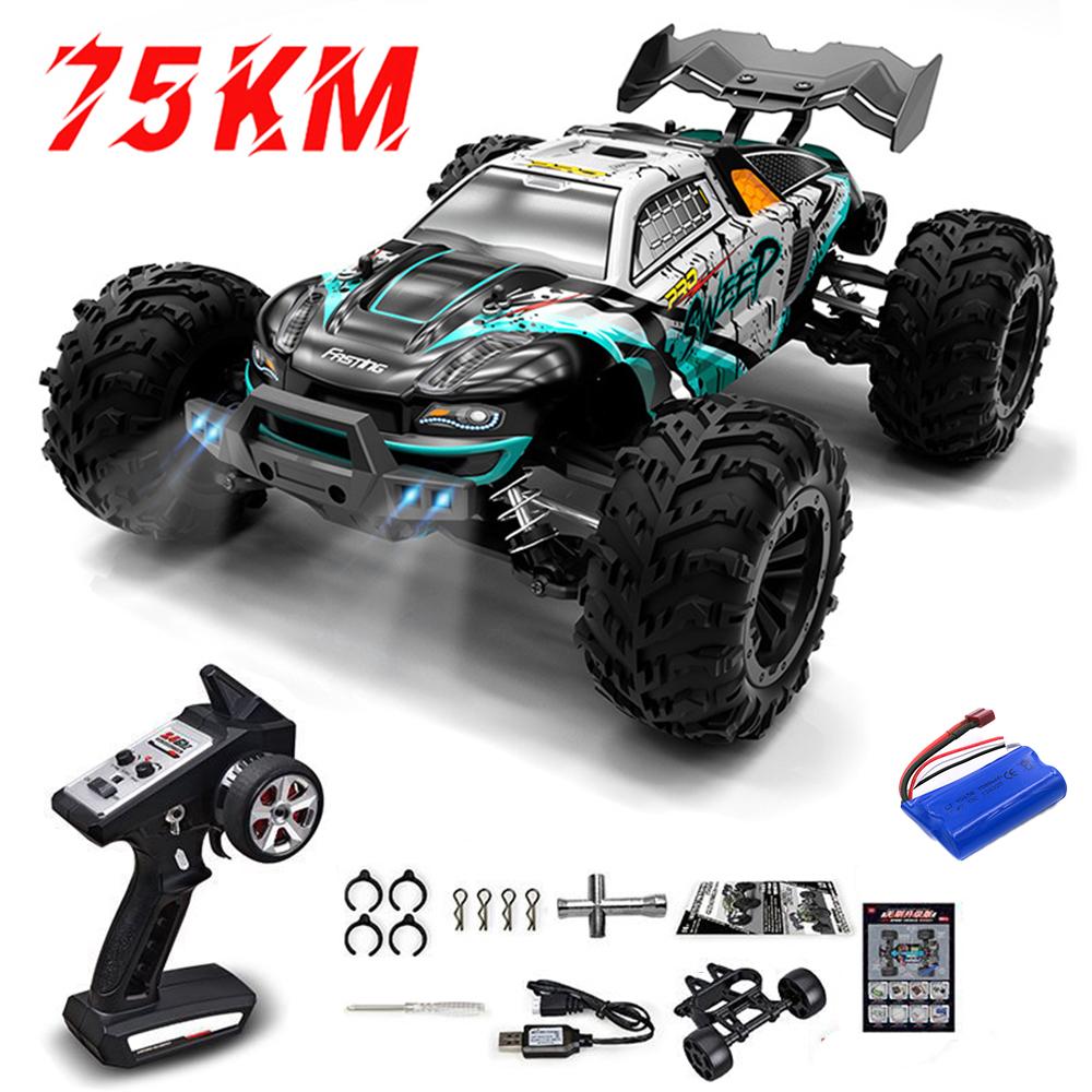 1:16 75 км/ч или 50 км/ч 4WD RC машинка с дистанционным управлением LED машинки высокоскоростной дрифт монстр-трак для детей против игрушек Wltoys 144001