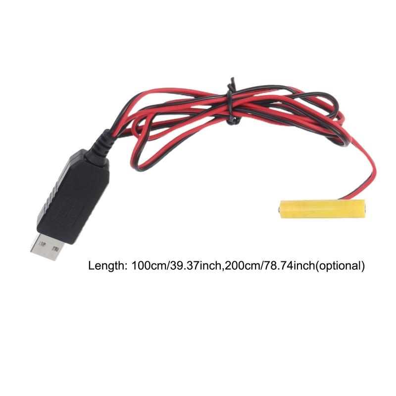 USB от 5 В до 3 В (2x1,5 В) LR03 AAA Кабель-заглушка для батареек-обманок для пульта дистанционного управления, радио, светодиодной подсветки