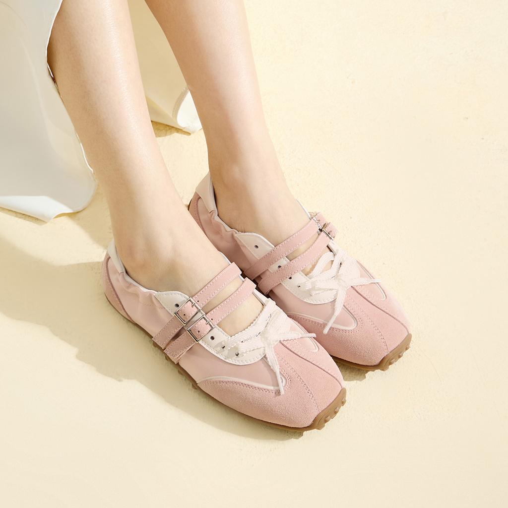 26 Spring Women's Shoes Genuine Leather Retro Leisure Mary Jane Sports Shoes Board Shoes German Training Shoes Women